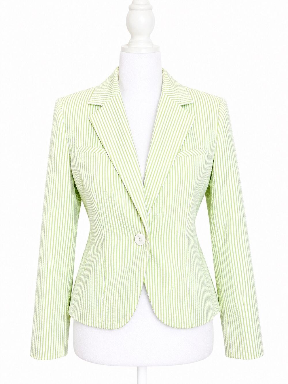 Studio G Petite Women’s Seersucker Blazer – Size 6P
